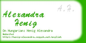 alexandra henig business card